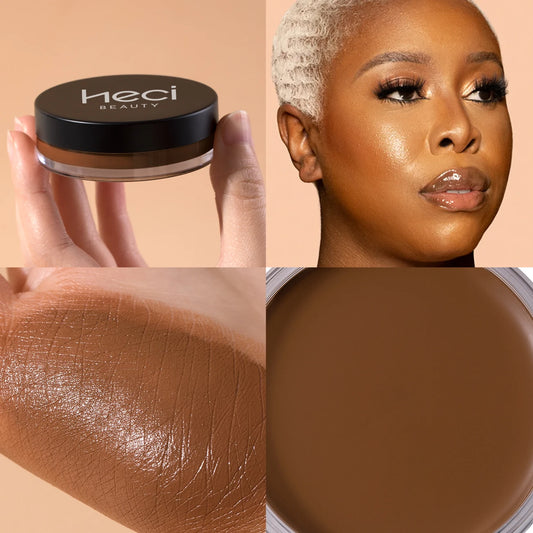 Impecável bálsamo bronzeador para pele escura, leve e cremoso com acabamento aveludado natural que se funde na pele para um brilho fácil e bronzeado. Base à prova d'água, volumoso. Cobertura completa de maquiagem nutriti